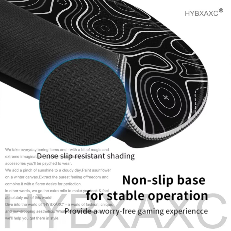 Határokon átnyúló fekete-fehér absztrakt textúra kontúr egérpad vastagított csúszásgátló Aliexpress vizuális padlószőnyeg dropshipping