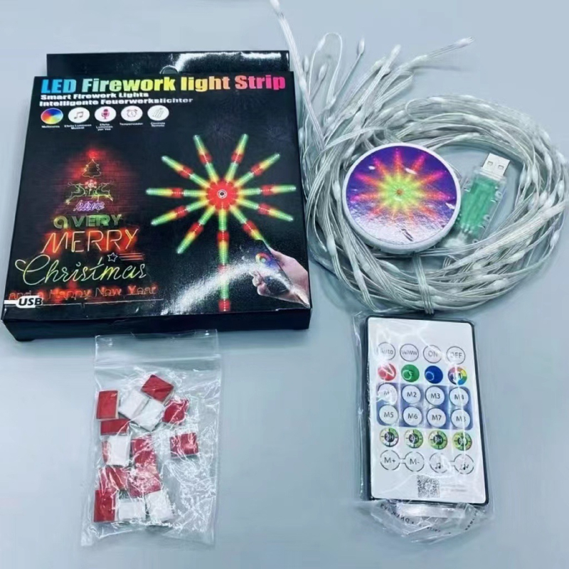 Išmaniųjų fejerverkų šviesos „Bluetooth“ programėlė, valdoma mobiliuoju telefonu, tarpvalstybinis balsu valdomas skaitmeninis fantazijos fejerverkų šviesos juostelė