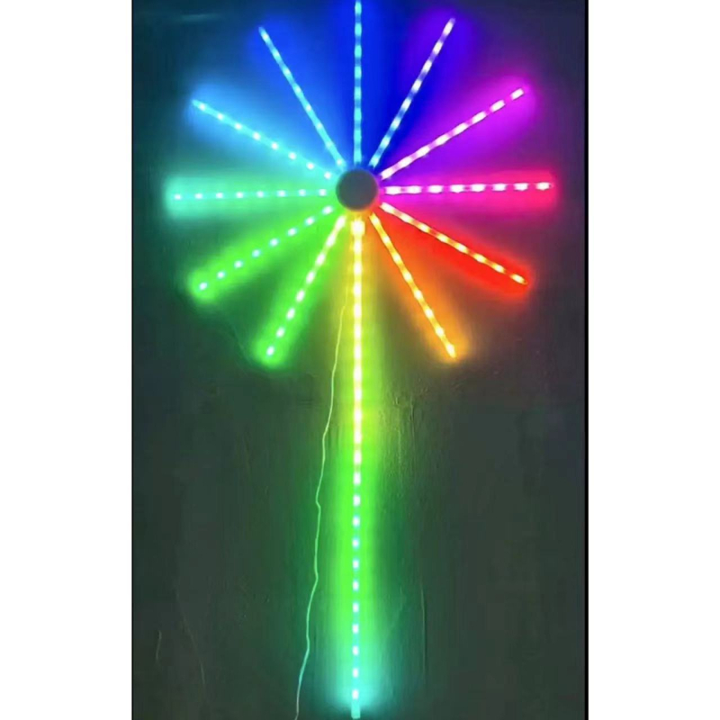 Išmaniųjų fejerverkų šviesos „Bluetooth“ programėlė, valdoma mobiliuoju telefonu, tarpvalstybinis balsu valdomas skaitmeninis fantazijos fejerverkų šviesos juostelė