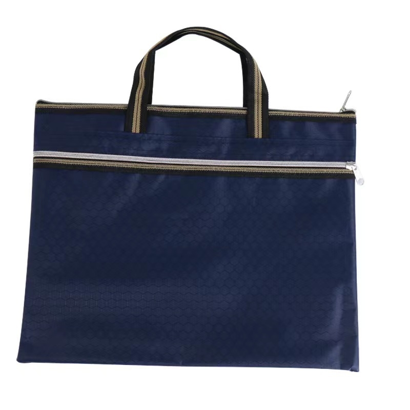 Търговия на едро преносимо куфарче за конференции от плат Оксфорд с цип, чанта за съхранение на данни, чанта за файлове с печатно лого