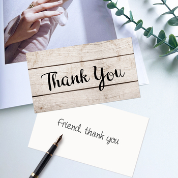 Tänukaart 50/pakk tänukaart kingitus pühade õnnitluskaart pulma äripeokutsekaart