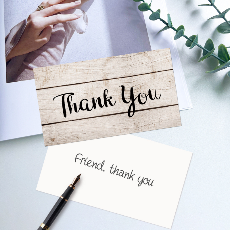 Tänukaart 50/pakk tänukaart kingitus pühade õnnitluskaart pulma äripeokutsekaart