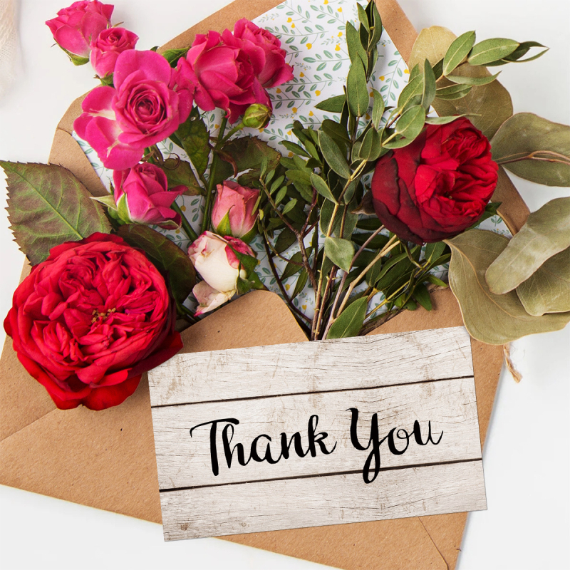Tänukaart 50/pakk tänukaart kingitus pühade õnnitluskaart pulma äripeokutsekaart