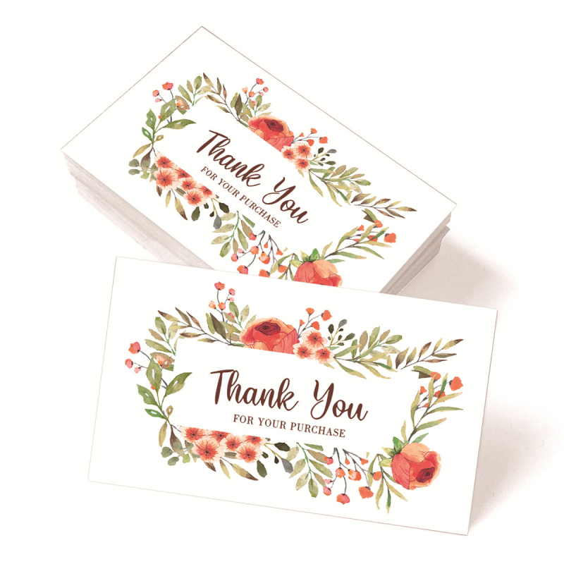 Tänukaart 50/pakk tänukaart kingitus pühade õnnitluskaart pulma äripeokutsekaart