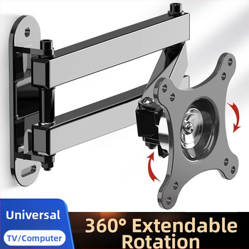 Suport de perete retractabil rotativ pentru monitor LCD, agățat, raft universal de perete, pentru calculator, raft de perete suspendat