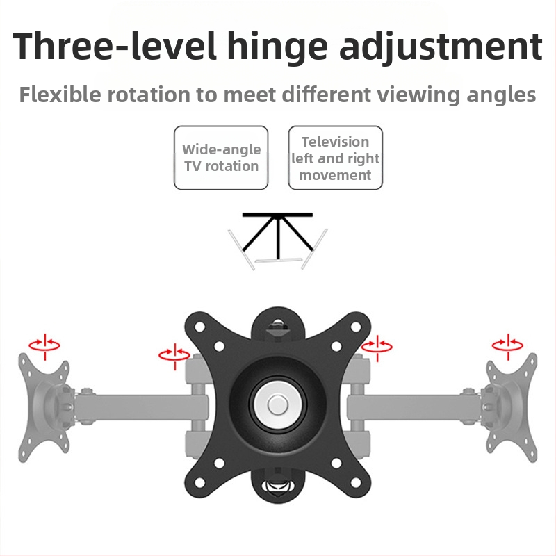 Скоба за LCD монитор за компютър, стенен рафт, въртящ се прибиращ се закачалка за телевизор, универсален стенен рафт