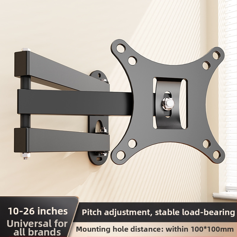 Suport de perete retractabil rotativ pentru monitor LCD, agățat, raft universal de perete, pentru calculator, raft de perete suspendat