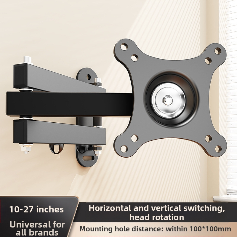 Suport de perete retractabil rotativ pentru monitor LCD, agățat, raft universal de perete, pentru calculator, raft de perete suspendat