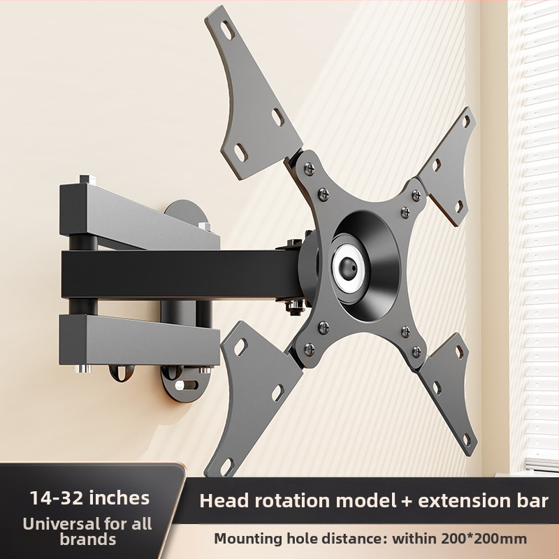 Suport de perete retractabil rotativ pentru monitor LCD, agățat, raft universal de perete, pentru calculator, raft de perete suspendat