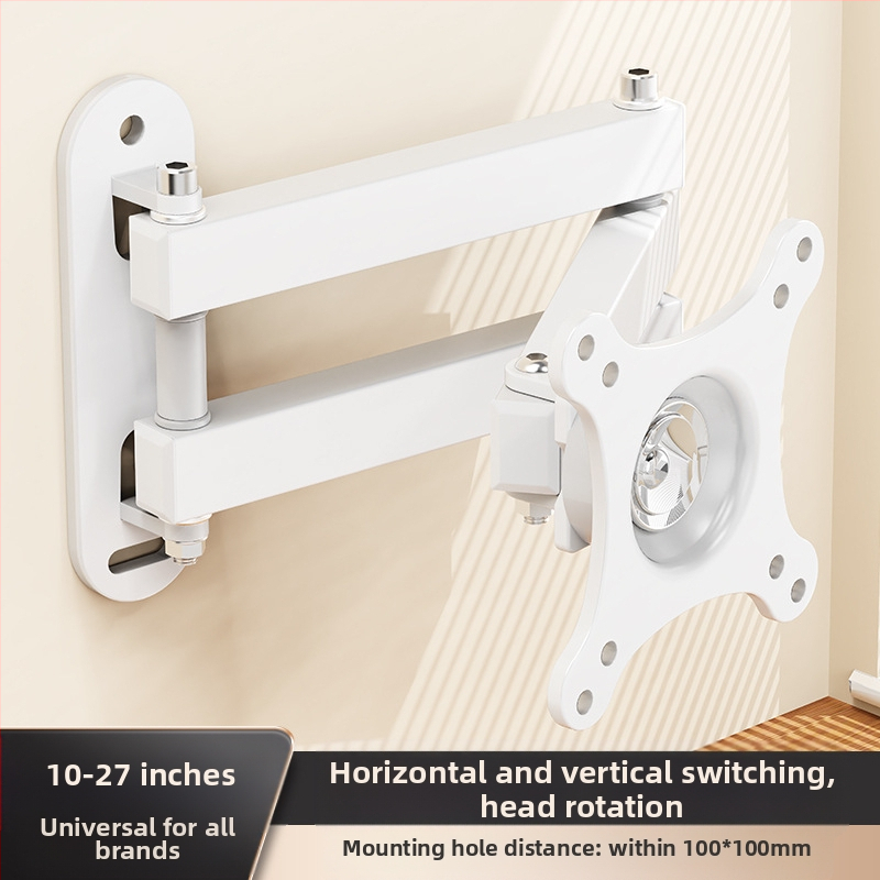 Suport de perete retractabil rotativ pentru monitor LCD, agățat, raft universal de perete, pentru calculator, raft de perete suspendat