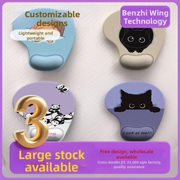 Kuum koomiksilooma silikoonist randme hiirematt randmetugi lauapadi pildiga hiirematt randmekaitse plekikindel