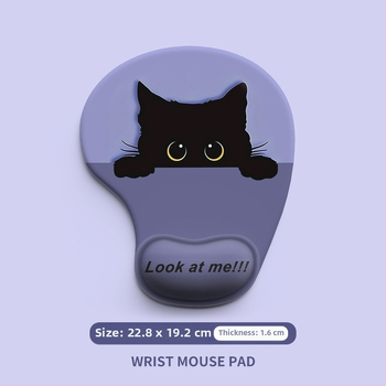 Ζεστό κινούμενο σχέδιο με ζώα σιλικόνης καρπό ποντίκι μαξιλάρι στήριξης καρπού επιφάνειας επιφάνειας εικόνας ποντίκι προστατευτικό καρπού ανθεκτικό στους λεκέδες