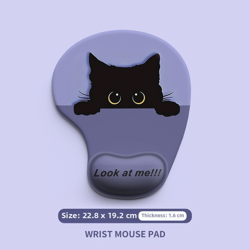 Silikónová podložka pod myš s kreslenými zvieratkami, podložka pod zápästie, opierka na zápästie, podložka pod myš s obrázkom, chránič zápästia, odolný voči škvrnám