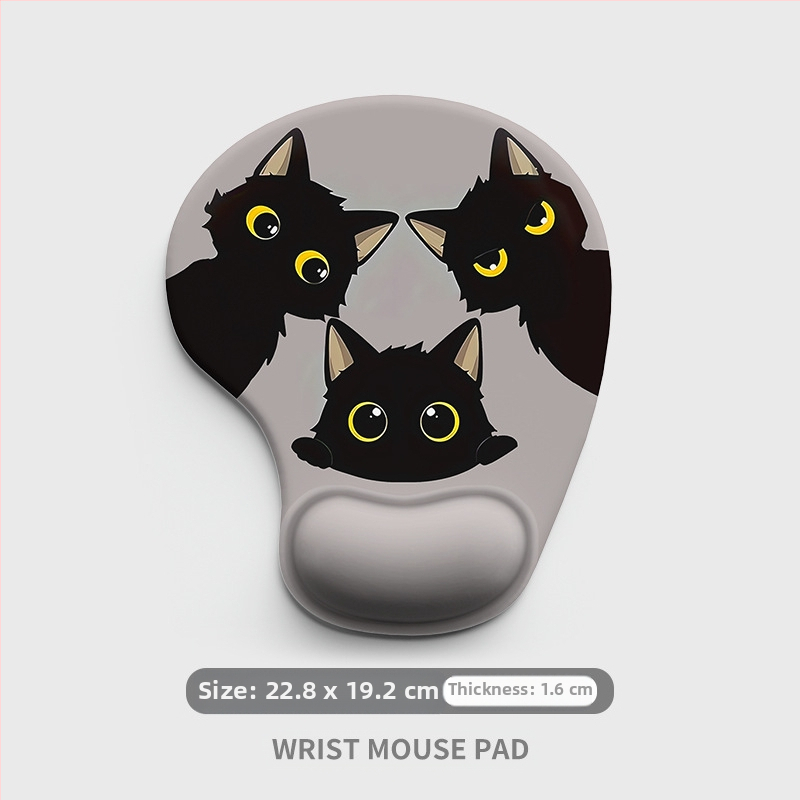 Kuum koomiksilooma silikoonist randme hiirematt randmetugi lauapadi pildiga hiirematt randmekaitse plekikindel