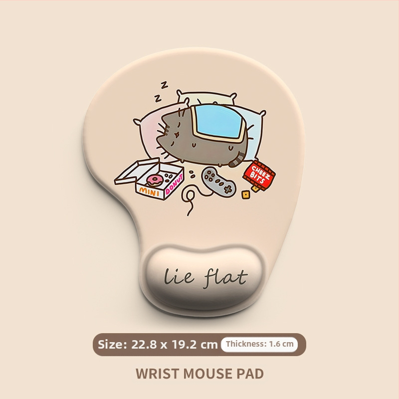 Kuum koomiksilooma silikoonist randme hiirematt randmetugi lauapadi pildiga hiirematt randmekaitse plekikindel