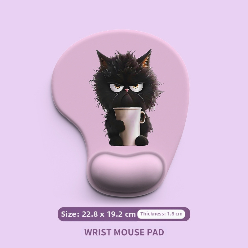 Kuum koomiksilooma silikoonist randme hiirematt randmetugi lauapadi pildiga hiirematt randmekaitse plekikindel