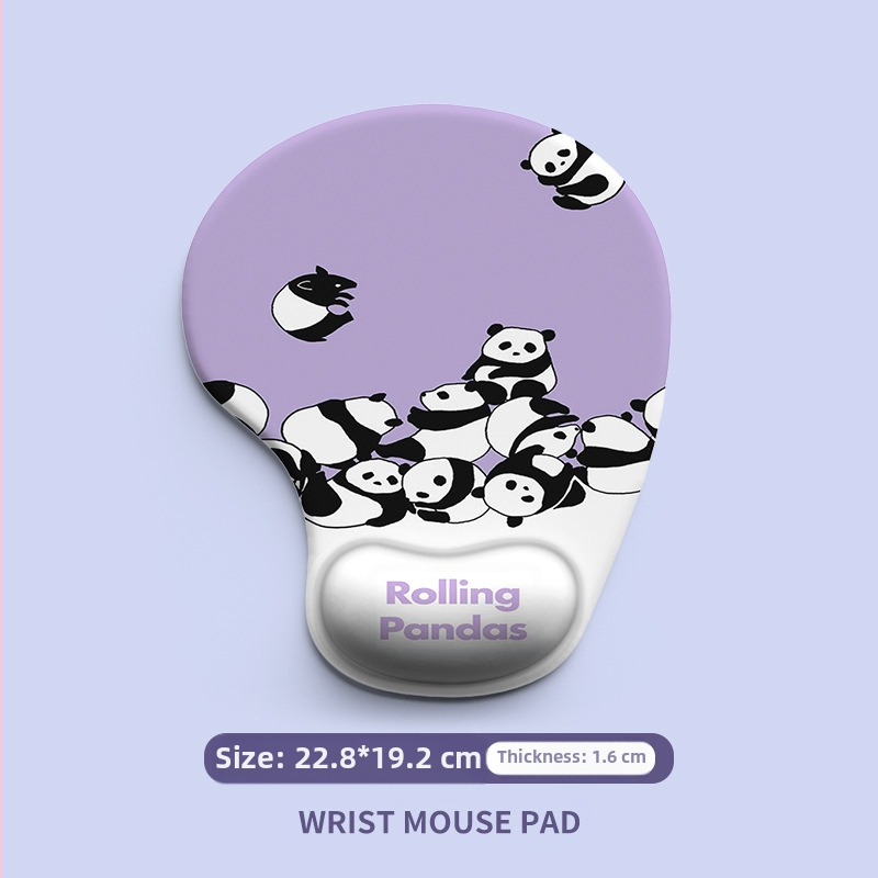 Kuum koomiksilooma silikoonist randme hiirematt randmetugi lauapadi pildiga hiirematt randmekaitse plekikindel