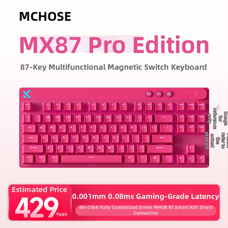 Mcose Mix87 magnetilise teljega e-spordi mehaaniline klaviatuur Argb valgustusefektiga kohandatud mängujuhtmega klaviatuur