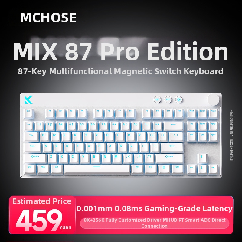 Mcose Mix87 magnetilise teljega e-spordi mehaaniline klaviatuur Argb valgustusefektiga kohandatud mängujuhtmega klaviatuur
