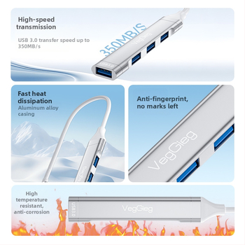 Weige USB3.0 elosztó dokkoló állomás laptop mobiltelefon U lemez bővítő dokkoló typec HUB HUB