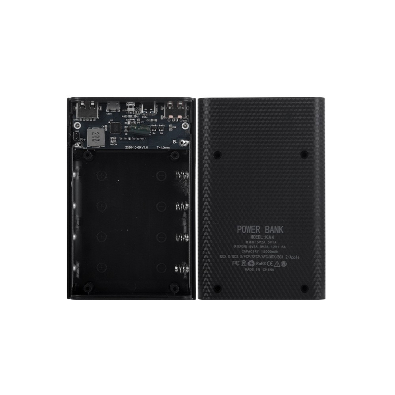 4 18650 kiirlaadimisega 22,5 W mobiilne toiteplokk, keevitusvaba laadimiskomplekt, laadimine, välklambi laadimiskomplekt, eemaldatav