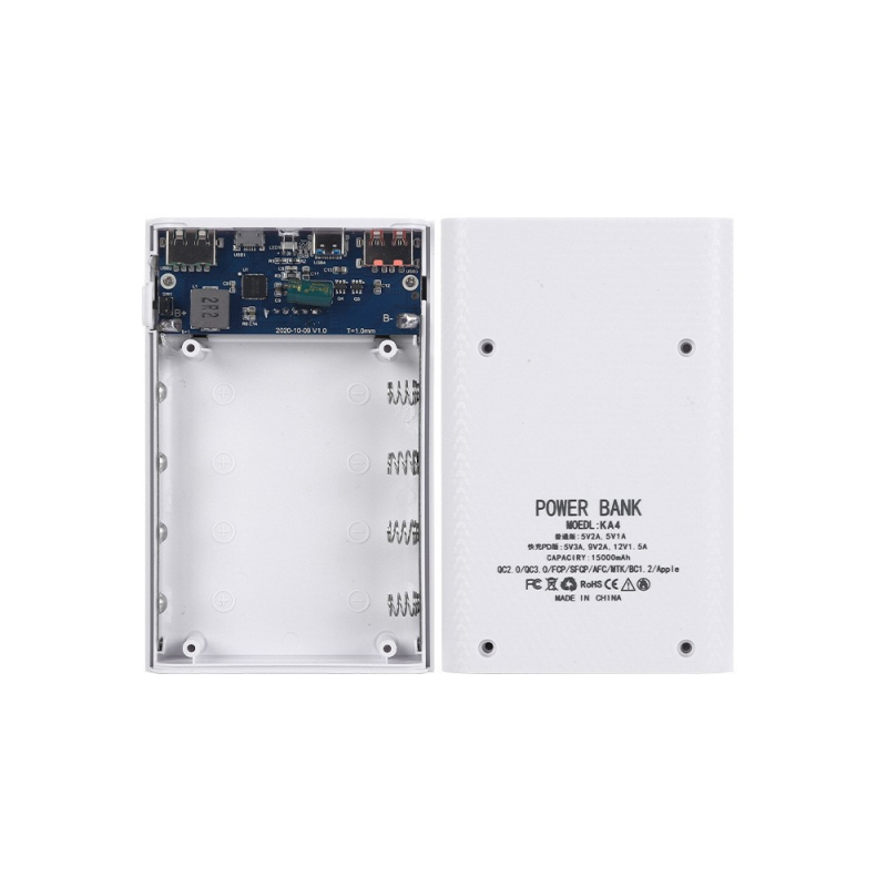 4 18650 kiirlaadimisega 22,5 W mobiilne toiteplokk, keevitusvaba laadimiskomplekt, laadimine, välklambi laadimiskomplekt, eemaldatav