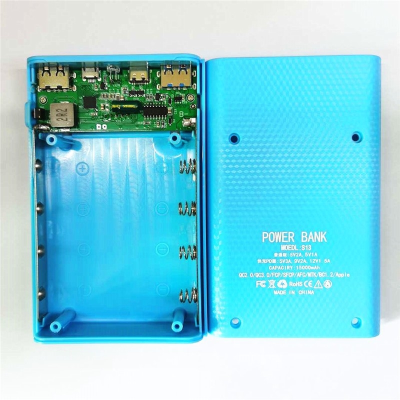 4 18650 kiirlaadimisega 22,5 W mobiilne toiteplokk, keevitusvaba laadimiskomplekt, laadimine, välklambi laadimiskomplekt, eemaldatav