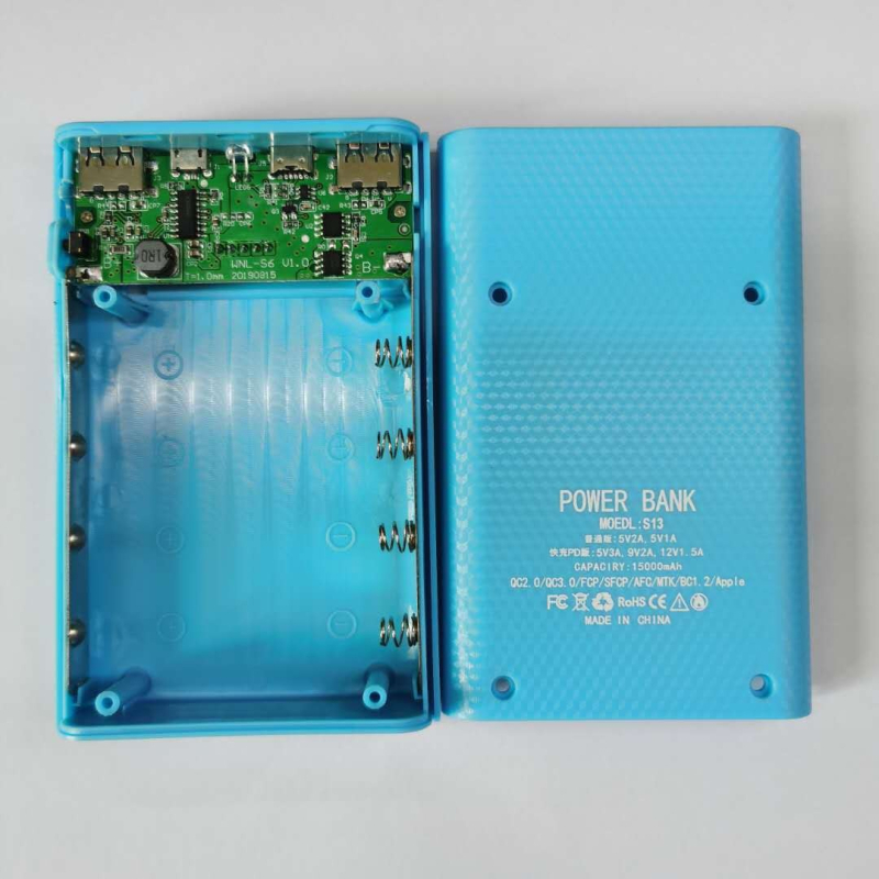 4 18650 kiirlaadimisega 22,5 W mobiilne toiteplokk, keevitusvaba laadimiskomplekt, laadimine, välklambi laadimiskomplekt, eemaldatav