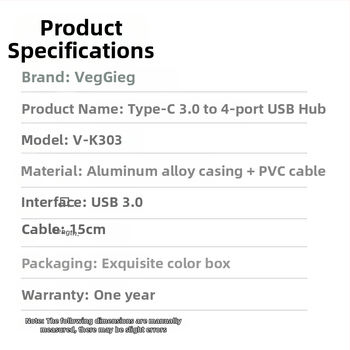 Weige USB3.0 jaoturi dokkimisjaam sülearvuti mobiiltelefoni U-ketta laiendusdokkimisjaam typec HUB HUB
