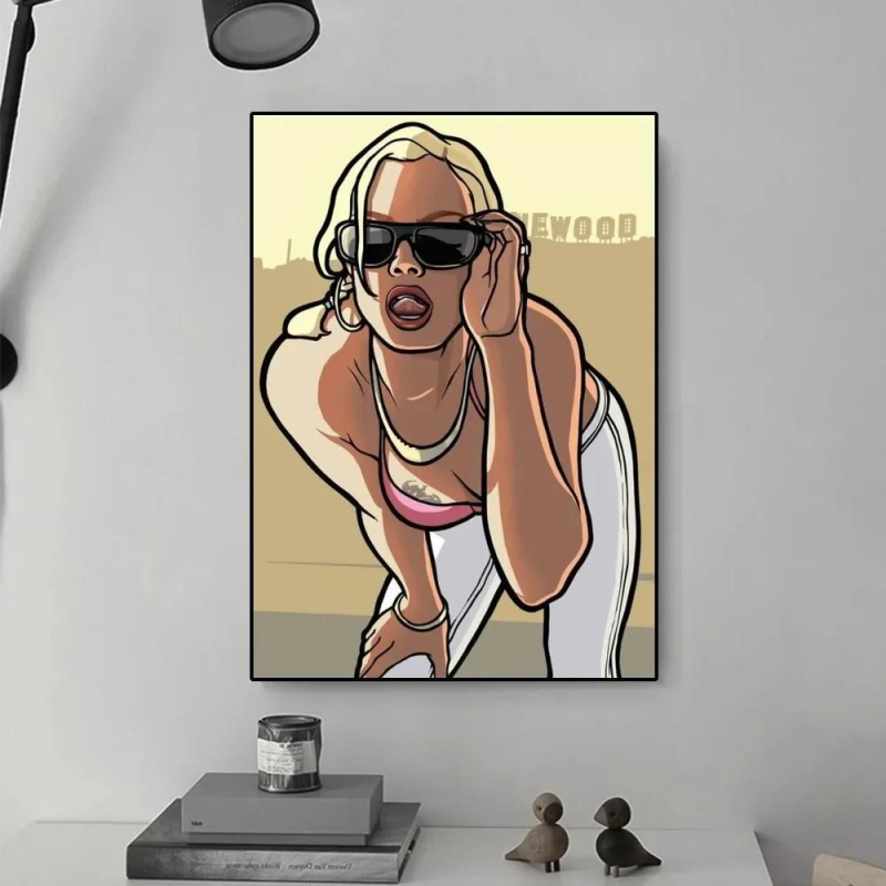 GTA Vice City lõuendiplakatite tehas hulgimüügi kõrglahutusega tindipritsplakatite väliskaubanduse ladu varustus kreveti nahk