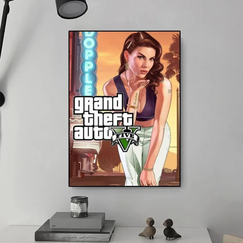 GTA Vice City lõuendiplakatite tehas hulgimüügi kõrglahutusega tindipritsplakatite väliskaubanduse ladu varustus kreveti nahk