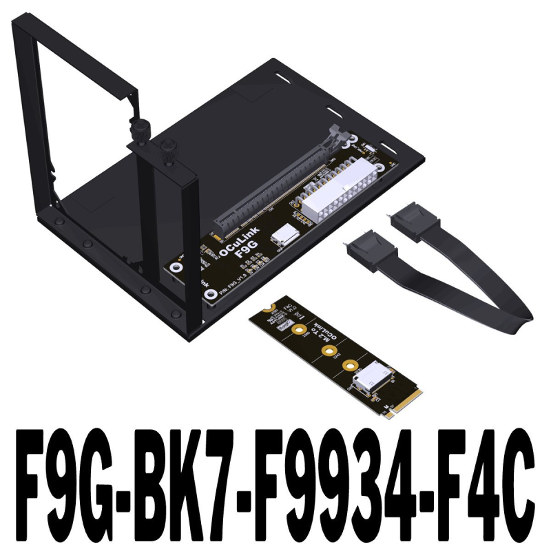 Adt-F9G Oculink välise graafikakaardi dokkimisjaam ATX-klambriga Pcie4.0X4 Sff8611 8612