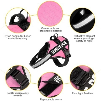Γιλέκο με λουρί για σκύλους μεσαίου και μεγάλου μεγέθους, κατάλληλο για Border Collie, Golden Retriever, French Bulldog, αντιολισθητικό, ανακλαστικό για νυχτερινό περπάτημα