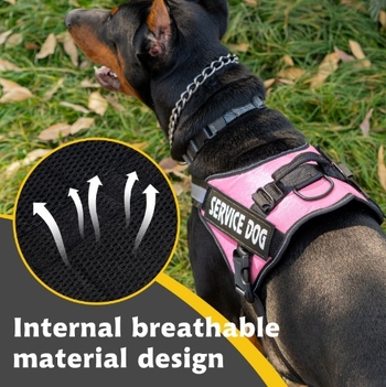 Γιλέκο με λουρί για σκύλους μεσαίου και μεγάλου μεγέθους, κατάλληλο για Border Collie, Golden Retriever, French Bulldog, αντιολισθητικό, ανακλαστικό για νυχτερινό περπάτημα