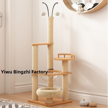 Σκελετός αναρρίχησης γάτας, Δέντρο για γάτες, Μεγάλο ράφι φωλιάς γάτας, Μικρό διαμέρισμα, Δεν καταλαμβάνει χώρο, Παιχνίδι γάτας, Βίλα διπλής κάψουλας για γάτες