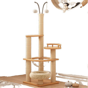 Σκελετός αναρρίχησης γάτας, Δέντρο για γάτες, Μεγάλο ράφι φωλιάς γάτας, Μικρό διαμέρισμα, Δεν καταλαμβάνει χώρο, Παιχνίδι γάτας, Βίλα διπλής κάψουλας για γάτες