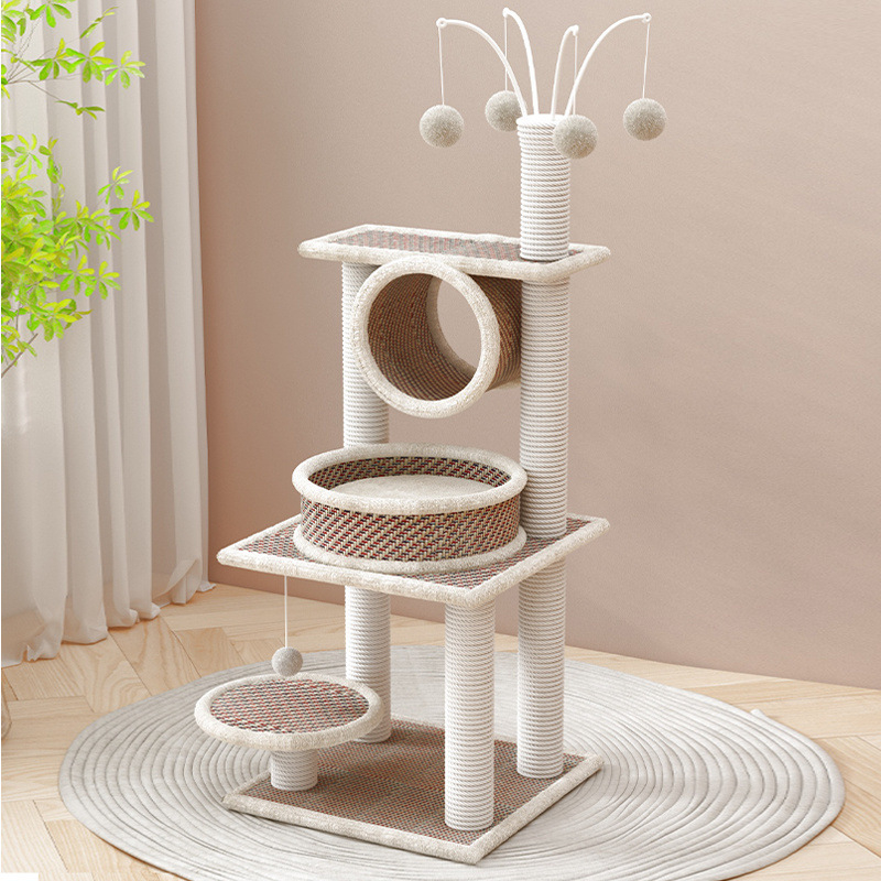 Σκελετός αναρρίχησης γάτας, Δέντρο για γάτες, Μεγάλο ράφι φωλιάς γάτας, Μικρό διαμέρισμα, Δεν καταλαμβάνει χώρο, Παιχνίδι γάτας, Βίλα διπλής κάψουλας για γάτες
