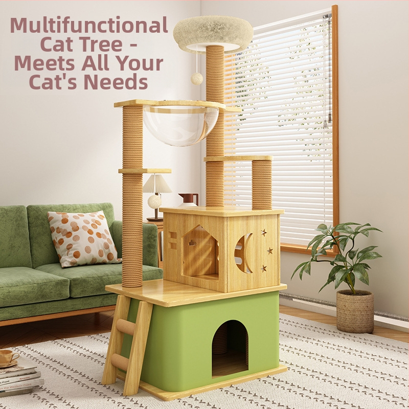 Σκελετός αναρρίχησης γάτας, Δέντρο για γάτες, Μεγάλο ράφι φωλιάς γάτας, Μικρό διαμέρισμα, Δεν καταλαμβάνει χώρο, Παιχνίδι γάτας, Βίλα διπλής κάψουλας για γάτες