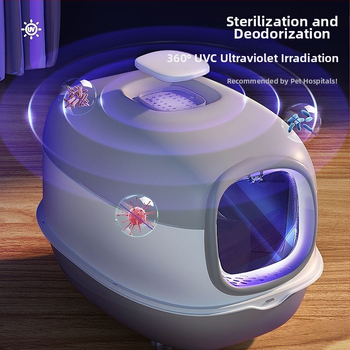 Αυτόματο καθάρισμα δοχείου άμμου γάτας, αποσμητικό δοχείου άμμου γάτας, πλήρως κλειστό, έξυπνο δοχείο τουαλέτας γάτας, δοχείο άμμου γάτας με αντιπυρετικό