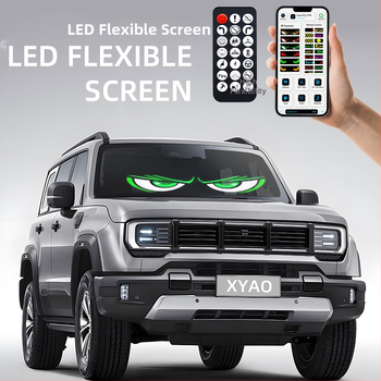 Automašīnas elastīgais displejs LED mīkstais ekrāns APP Bluetooth LED reklāmas ekrāns aizmugurējais logs interesants izteiksmes interaktīvs ūdensnecaurlaidīgs ekrāns