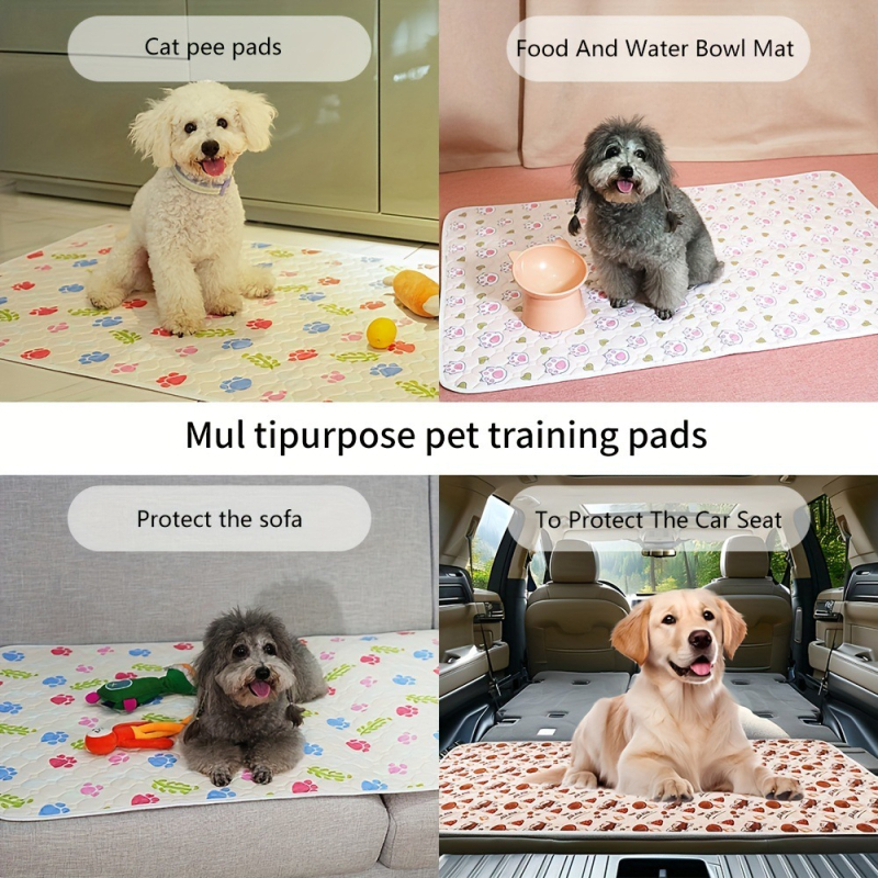 Трансгранична, переща се подложка за урина за домашни любимци, переща се и многократна употреба, четирислойна, водоустойчива подложка за обучение на инконтиненция за пътуване и кучета