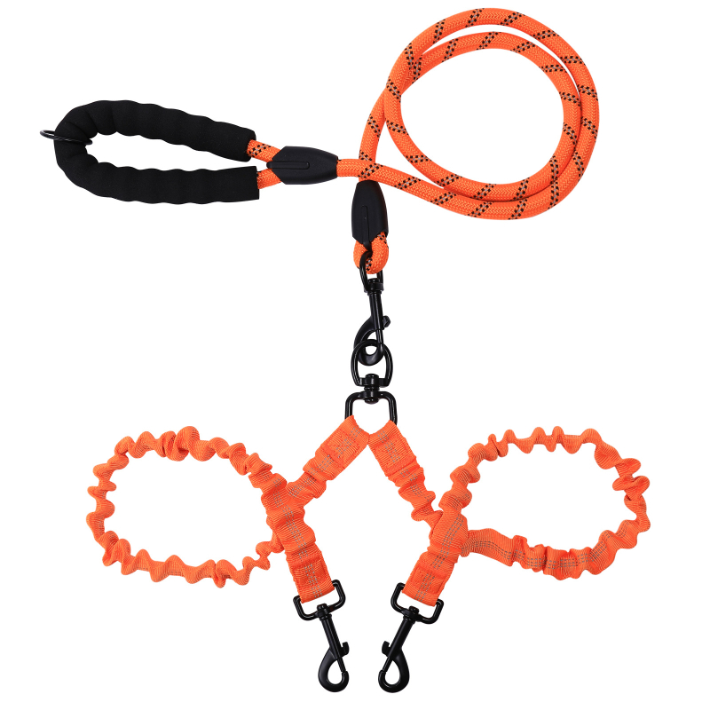 Határokon átnyúló, nagy eladó, visszahúzható kutyasétáltató kötél, egy húzós, két húzókötél, többszínű, fényvisszaverő, közepes és nagy méretű, kétfejű kutyasétáltató kötélruha