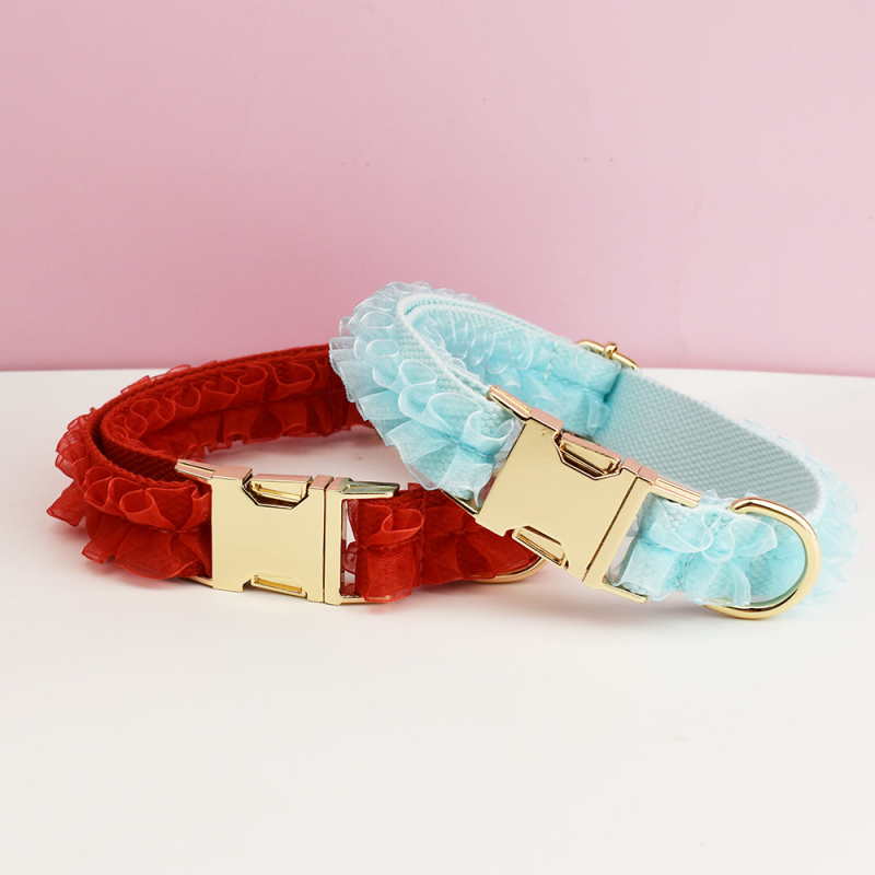 Csipkesorozatú kutyanyakörv, kisállat-kellékek, kutyanyakörv, kisállat-nyakörv, határokon átnyúló, új, egyrészes, cseppszállítással