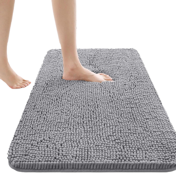 Χαλί μπάνιου εξαιρετικά μαλακό απορροφητικό χαλί μπάνιου από σενίλ, λαστιχένιο υπόστρωμα, γρήγορο στέγνωμα, πλενόμενο στο πλυντήριο, πατάκι μπάνιου