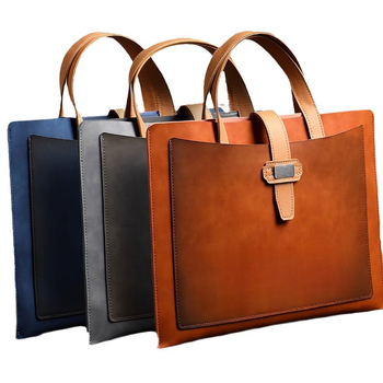 -Α4 Τσάντα αρχειοθέτησης Δερμάτινη τσάντα αρχειοθέτησης Φάκελος Αδιάβροχη επαγγελματική τσάντα αποθήκευσης Μεγάλη χωρητικότητα Προσαρμοσμένη χάραξη