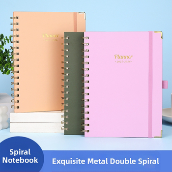 Ameerika nädalaplaani A5 spiraalmärkmik, horisontaalne märkmik, ajakava märkmik, inglise päevik, õpilase märkmik, hulgimüük