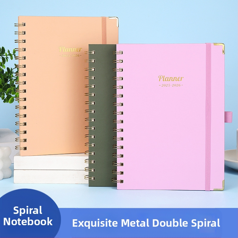 Ameerika nädalaplaani A5 spiraalmärkmik, horisontaalne märkmik, ajakava märkmik, inglise päevik, õpilase märkmik, hulgimüük