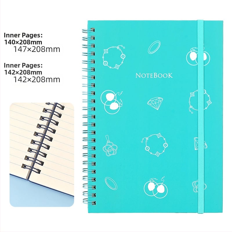 Ameerika nädalaplaani A5 spiraalmärkmik, horisontaalne märkmik, ajakava märkmik, inglise päevik, õpilase märkmik, hulgimüük