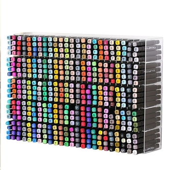 Didelės talpos dvigalvis aliejinis greitai džiūstantis žymeklis, tinkantis studentams, vaikams, dailės tapybai, specialus dažymo rašiklis