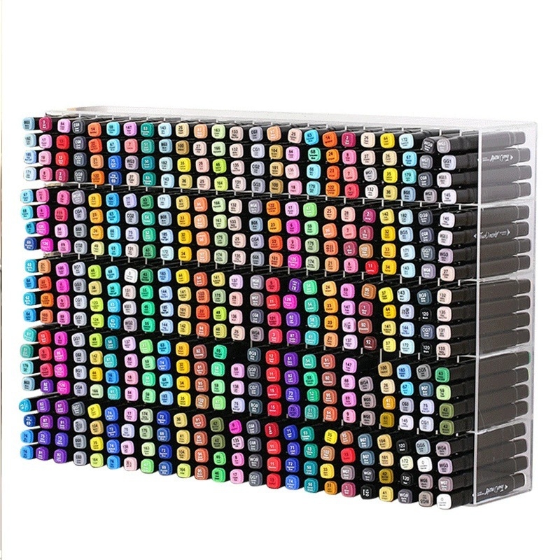 Didelės talpos dvigalvis aliejinis greitai džiūstantis žymeklis, tinkantis studentams, vaikams, dailės tapybai, specialus dažymo rašiklis